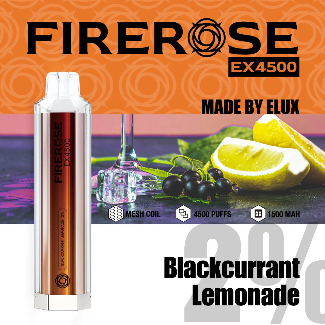 Elux Firerose 4500 Puff Disposable Vape (Box of 10)