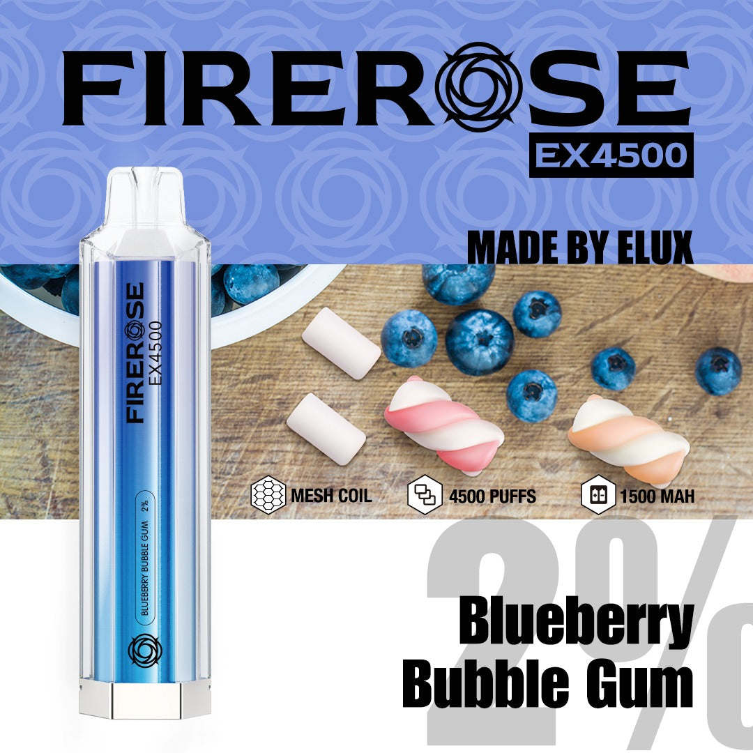 Elux Firerose EX4500 Puff Disposable Vape (Box of 10) - #Simbavapeswholesale#