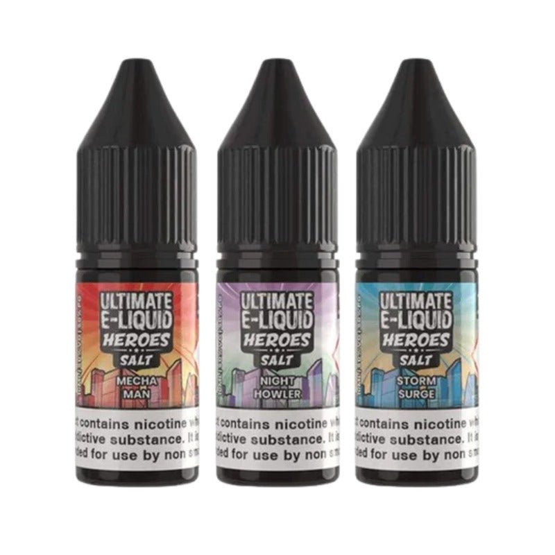 Ultimate E-Liquid Heroes 10ML Nic Salt (Pack of 10) - Vape Club Wholesale